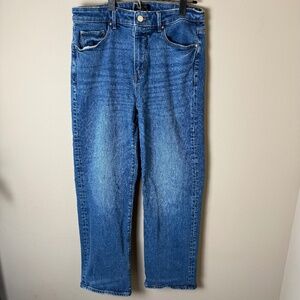 Ann Taylor Straight High Rise Curvy Fit Jeans Womens 6 Blue Denim Pants Stretch